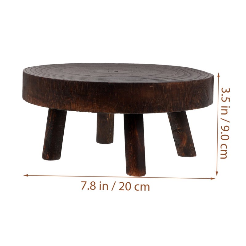 Multifunctional Wooden Stool as Cake Stand Fruit Display Home Office Decor - Image 3