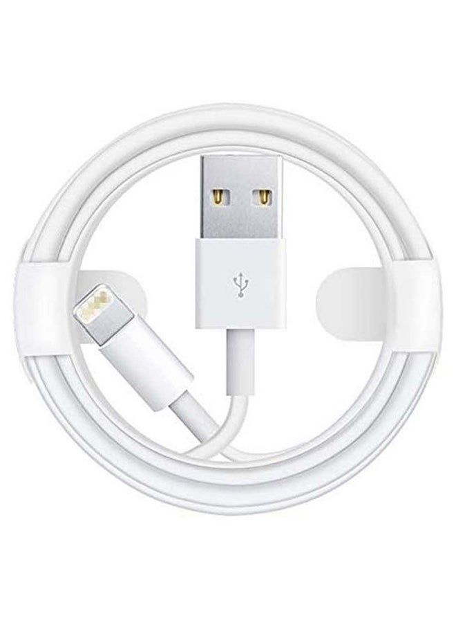 كيابل شحن ايفون من Lightning إلى USB بطول 1 متر أبيض - Image 1
