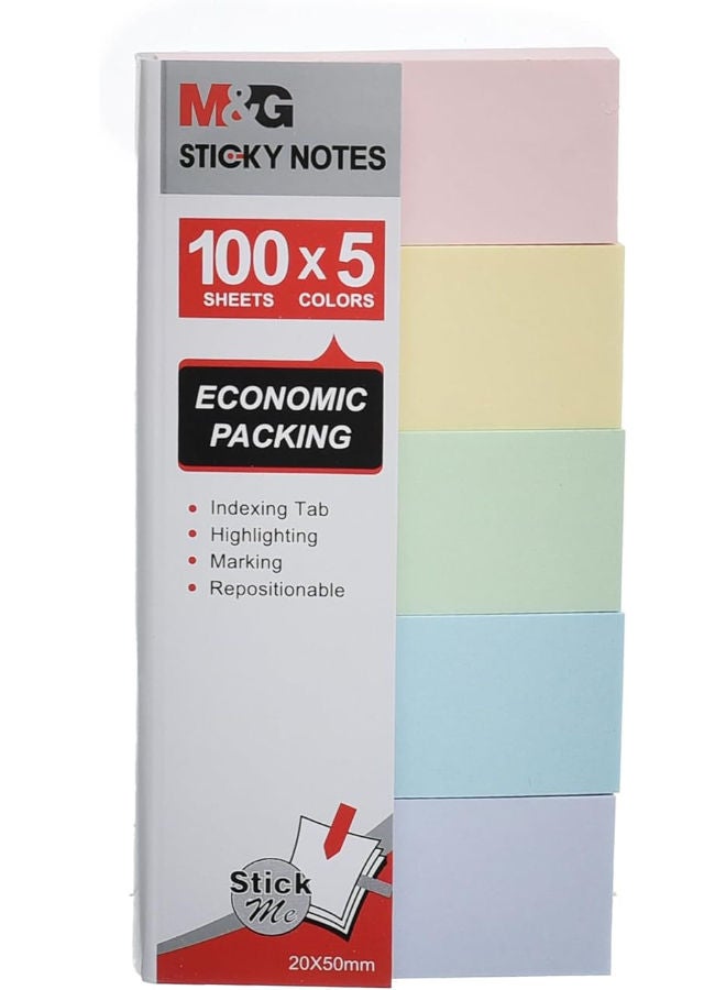 M&G Colored Sticky Notes, Vibrant Organization, 5 Colors, 20x50mm, Strong Adhesive - Image 3