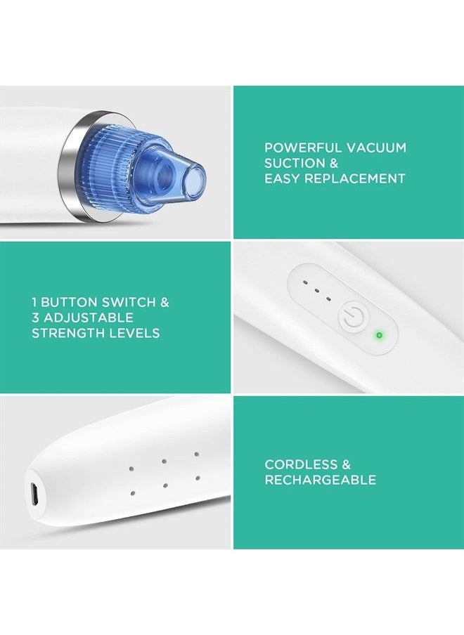 VOYOR - Blackhead Remover Pore Vacuum - Electric Face Vacuum Pore Cleaner Acne White Heads Removal with 6 Suction Head BR410 - Image 1