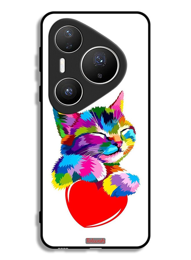 Tolwak Huawei Pura 80 Pro Plus Protective Case Cover Colourful Kitten - Image 1
