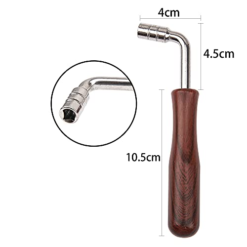 Yootones 2Pcs Yootones L-shape Piano Tuner Spanner Professional Wrench Square Shape Tip Tuning Hammer Tuner Spanner Tool Compatible with Piano Repair Tool - Image 3