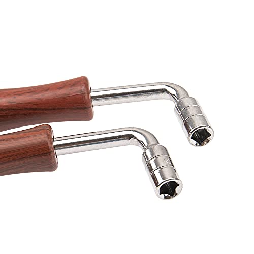 Yootones 2Pcs Yootones L-shape Piano Tuner Spanner Professional Wrench Square Shape Tip Tuning Hammer Tuner Spanner Tool Compatible with Piano Repair Tool - Image 2