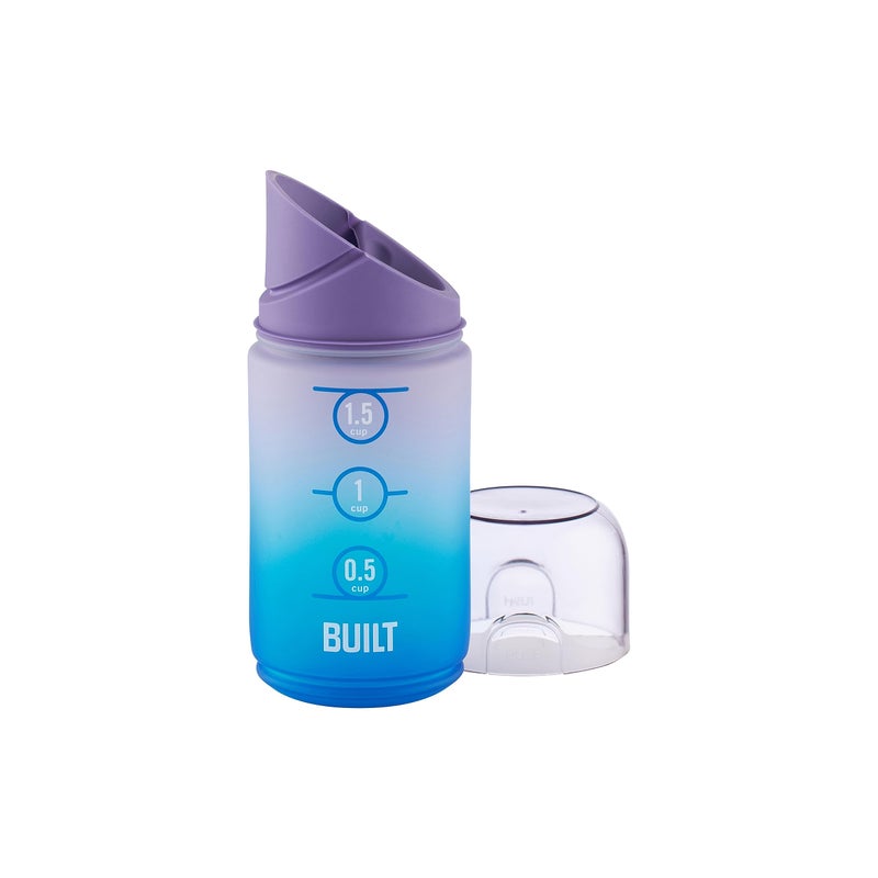 BUILT 12 Ounces Tidbit On The Go Snack Container with Lid and Pourer Food and Snack Storage with Measure Marks Wild Lavender