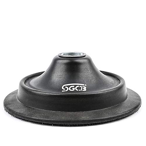 SGCB 5” RO Rotary Flexible Backing Plate, Hoop-and-Loop Face 5/8” Thread PU Soft Backing Pad Used On Rotary Polisher Sander for Sanding Polishing Buffing Finishing - Image 5