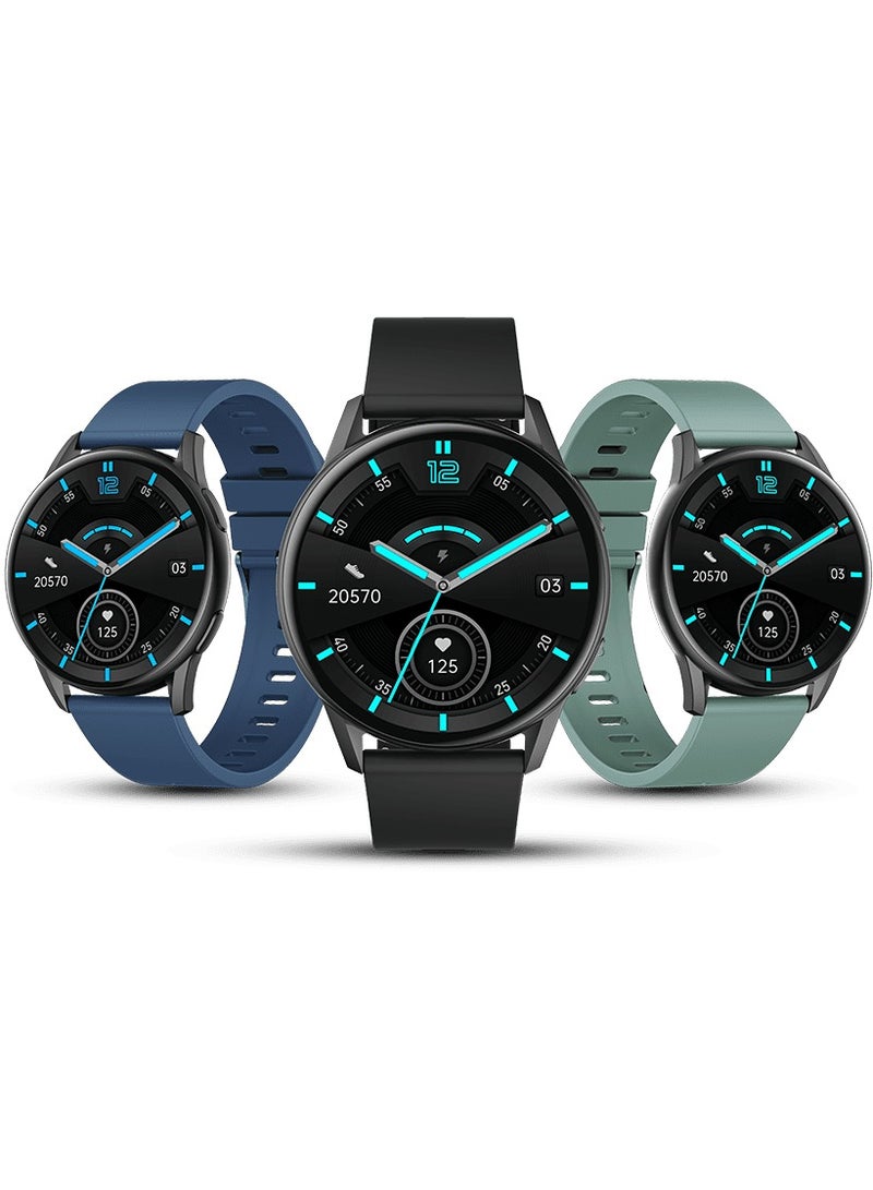 رافوز ساعة ذكية من سلسلة RIZTO KW16 بشاشة LCD مقاس 1.32 بوصة ودقة 360*360 و2.5D وعمر بطارية يصل إلى 7 أيام، إصدار دولي، ساعة ذكية مقاومة للماء IP68 مع حزام إضافي - Image 1