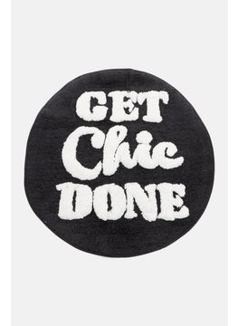 allure Get Chic Done Bath Rug, Black/White  - Image 1