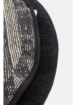allure Get Chic Done Bath Rug, Black/White  - Image 3