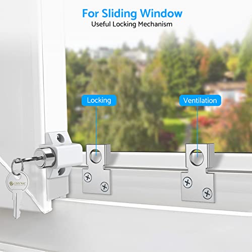eSynic 2-Pack Heavy Duty Sliding Door & Window Locks with Keys - Universal Fit Zinc Alloy Security Lock for Patio/French Doors, Dual Installation (Punch/Non-Punch) - Weatherproof Home Safety Set - Image 4