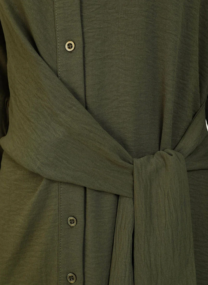 رفقة من مودانيسا Olive Green - Modest Dress - Refka