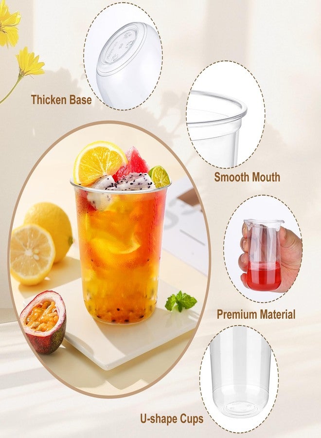 tchrules 120 Pack 12oz Clear Plastic Cups, Disposable Stemless Wine Glasses for Party, Round Bottom Plastic Cocktail Glasses, Cute Crystal Cold Drinking Cups for Holiday Wedding Birthday Picnic Events - Image 4