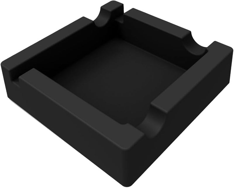 منفضة سجائر من السيليكون الأسود قابلة للغسيل ومدمجة للسيارة والمكتب - Image 1