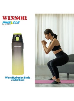 Winsor Winsor Pinnacle Wave Hydration Bottle 750Ml  | Leak-Proof Water Bottle with Protein Shaker - Ideal for Gym, School, and Outdoor Sports - Black  - Image 5