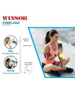 Winsor Winsor Pinnacle Wave Hydration Bottle 750Ml  | Leak-Proof Water Bottle with Protein Shaker - Ideal for Gym, School, and Outdoor Sports - Black  - Image 4