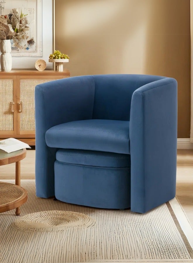 Generic Den Upholstered Accent Chair & Storable Ottoman  - Image 1