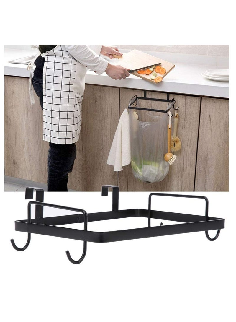 Y&D Hanging Garbage Bags Holder KASTWAVE Organizer Rack Stainless Steel Trash Bag Towel Gloves Hanger for Kitchen Cabinet Cupboard Drawer Back Door Hook Hangers  - Image 3