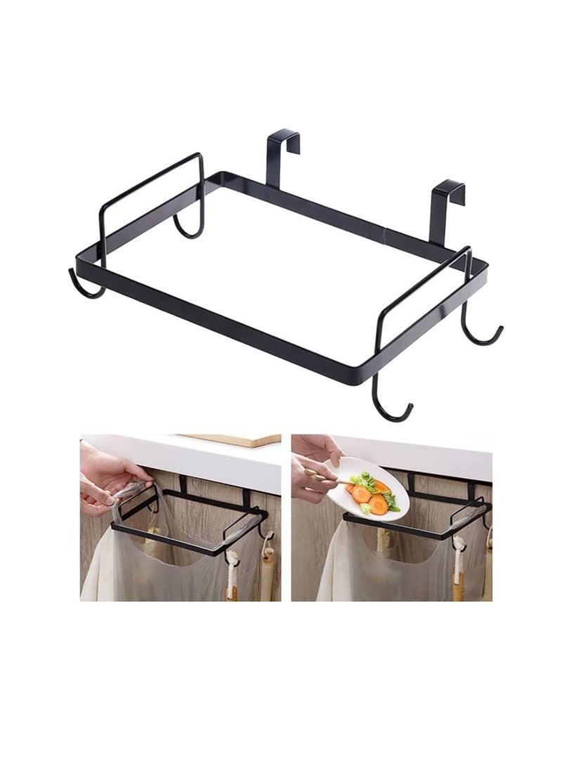 Y&D Hanging Garbage Bags Holder KASTWAVE Organizer Rack Stainless Steel Trash Bag Towel Gloves Hanger for Kitchen Cabinet Cupboard Drawer Back Door Hook Hangers  - Image 1
