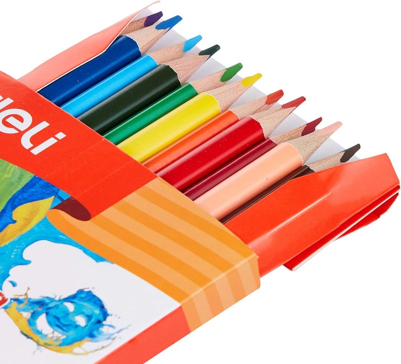 ديلي أقلام تلوين خشبية من مجموعة كولور إيموشن Ec00200، 12 قطعة