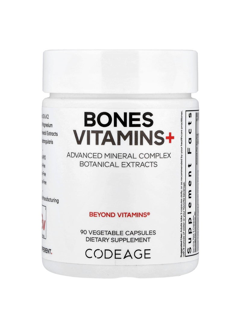 Codeage Bones Vitamins+, 90 Vegetable Capsules