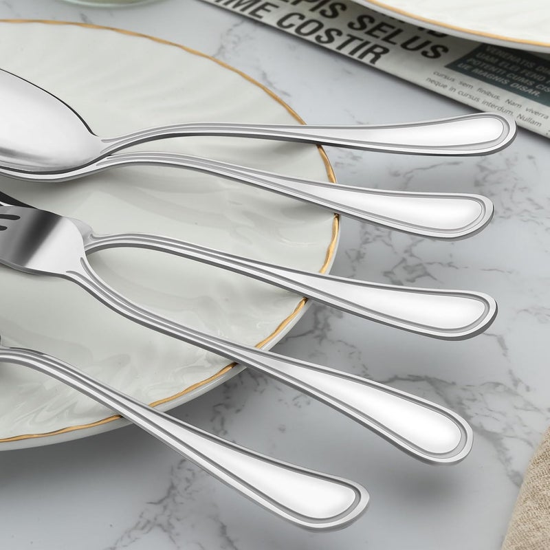 BEWOS 24-Piece Teaspoons - Tea Spoons/Coffee Spoon, 6.3-Inch Stainless Steel Silverware, Teaspoons Silverware, Small Spoons,Spoon for Hot Tea, Teaspoon Mirror Polished & Dishwasher Safe - Image 5