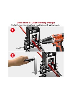 Generic Manual Wire Stripping Machine, Gauge Wire 0.06-1 inches, Scrapping Copper Wire Peeler Machine, Drill Powered Hand Crank Wire Stripper Tool for Scrap Copper Recycling, Manual Wire Stripping Made Easy  - Image 4