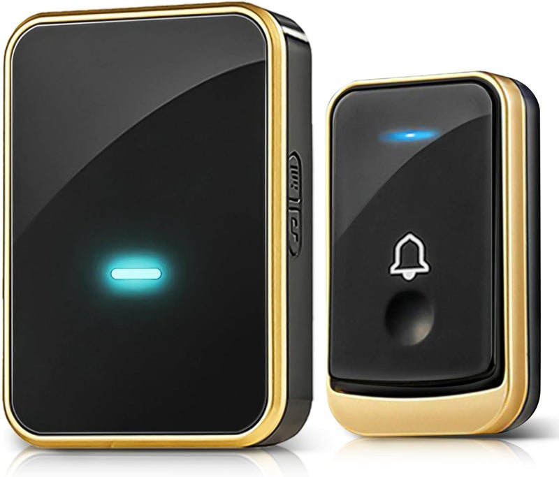 CallToU Wireless Doorbell, Waterproof Door Bell Kit, Over 500 feet Range and 45 Chime, 4 Levels Volume and LED Flash, Wireless Door Bell Kits for Home/Office/Classroom/Hospital - Image 1