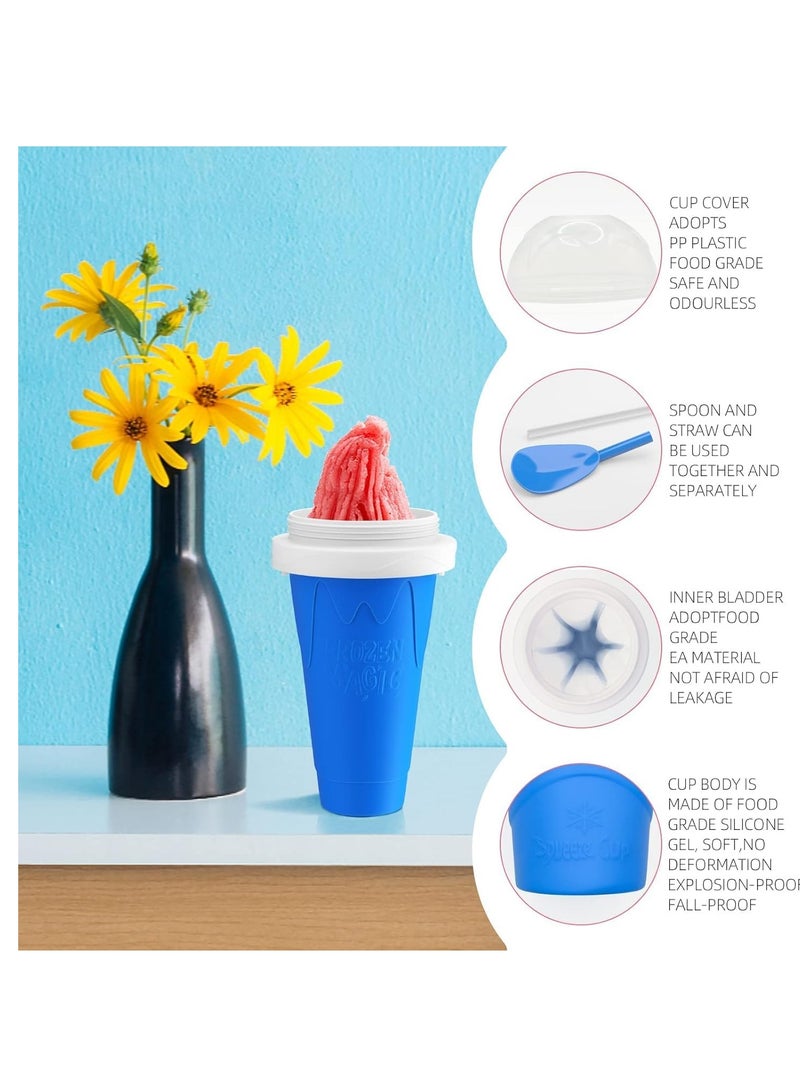 إلترازون Slushy Maker Cup, Slushy Maker Ice Frozen Squeeze Cup Cooling Maker Cup Freeze Mug Milkshake Smoothie Mug - Image 5