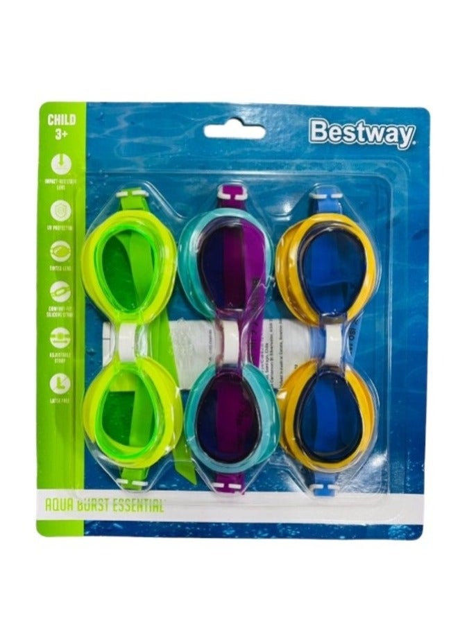 Bestway 3 Pieces Hydro-Swim Lil Lighting Swimmer Goggles Set