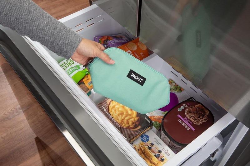 Pac-Kit ® Freezable Snack Bag, Sage, Built with ECOFREEZE® Technology, Collapsible, Reusable, Zip Closure, Designed For Keeping Snacks Fresh On the Go - Image 4