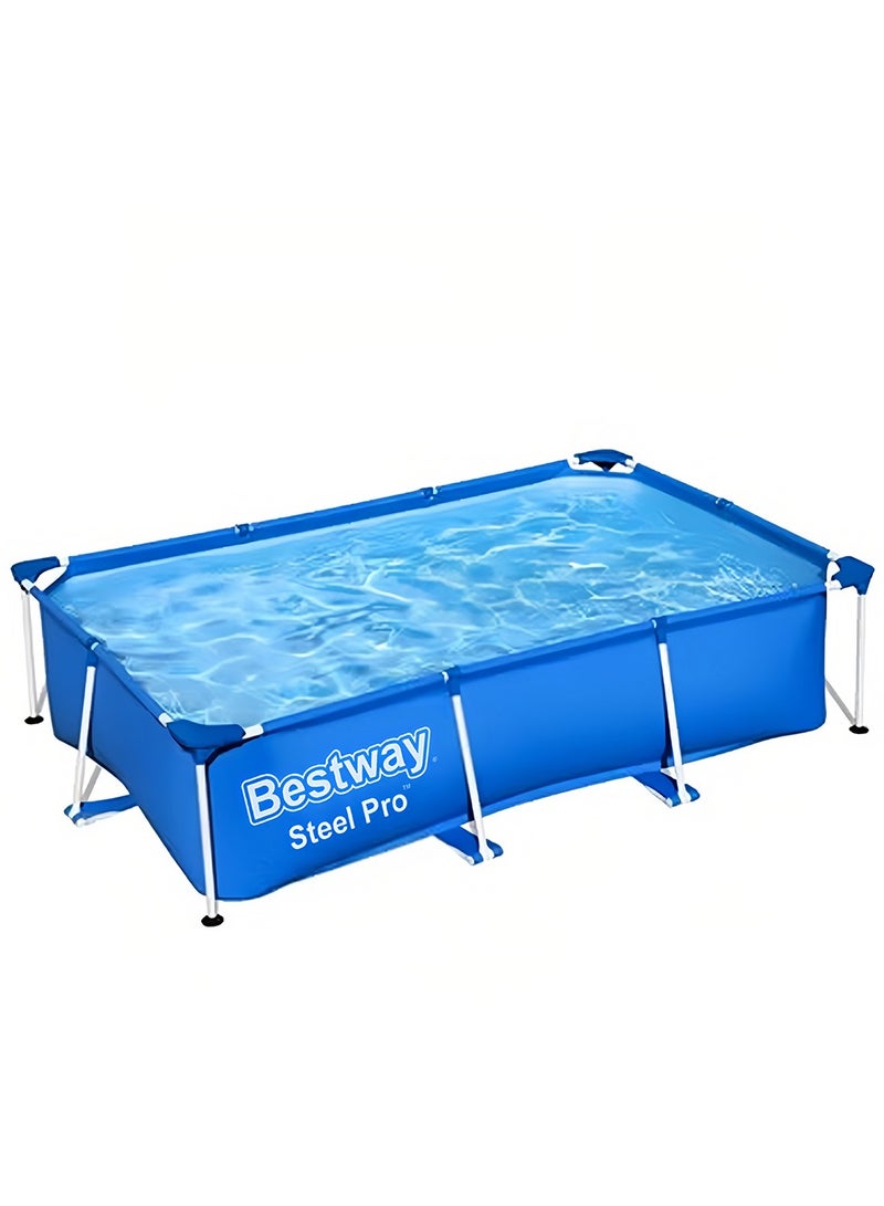 Bestway Metal Frame Swimming Pool, Family Above Ground Pool, Outdoor Garden Pool, Children's pool, 259x170x61cm - Image 1