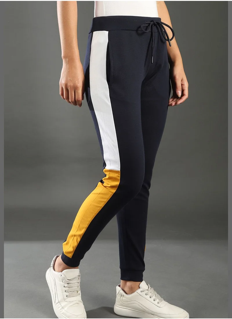 Campus Sutra Color Block Track Pant
