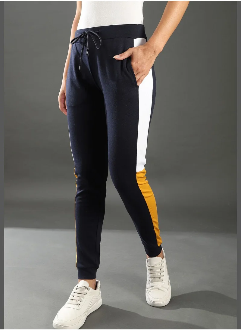 Campus Sutra Color Block Track Pant
