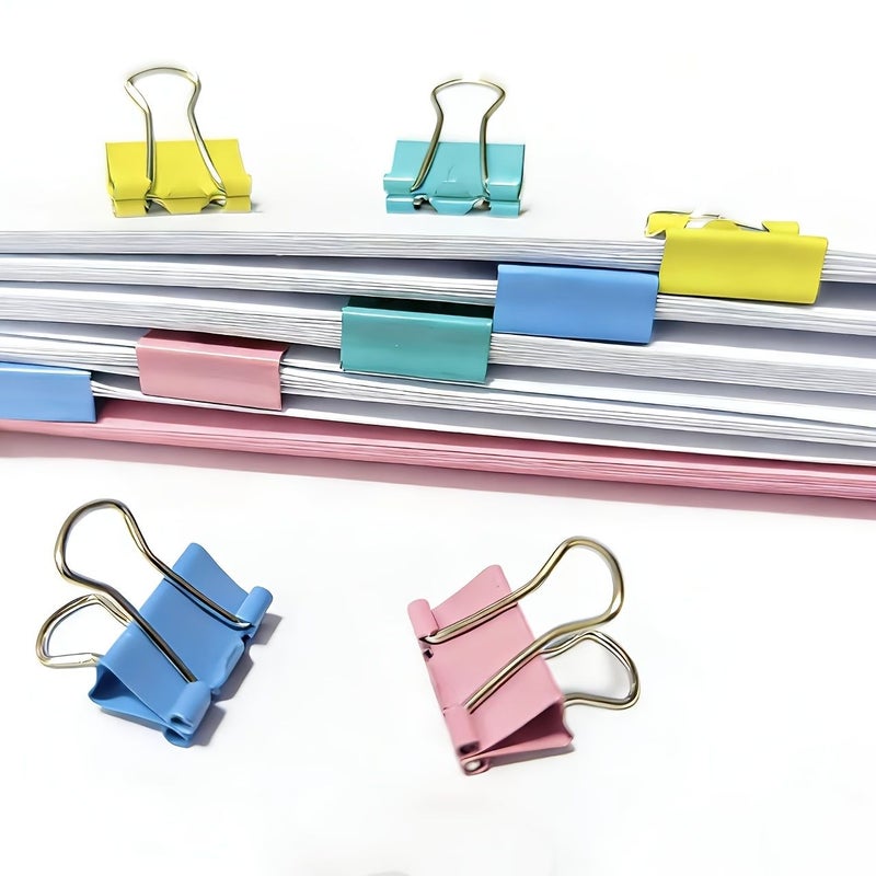 48 Pieces 15mm Mini Metal Binder Clips Four Colors Mixed For Office School And Home Use - Image 5