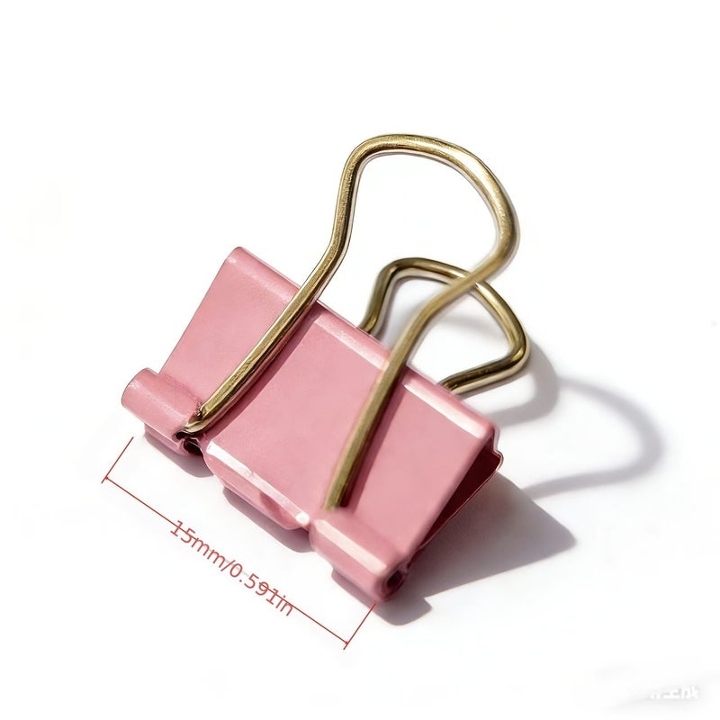 48 Pieces 15mm Mini Metal Binder Clips Four Colors Mixed For Office School And Home Use - Image 4