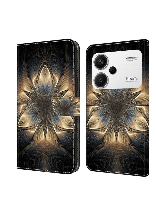 Case Cover For Xiaomi Redmi Note 13 Pro+ Crystal 3D Shockproof Protective Leather Phone Case Luminous Building