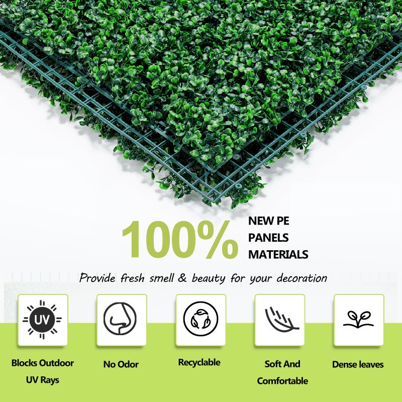 AOKIIE AOKIE 48x120 in Artificial Grass Roll Wall(40 sq ft), Boxwood Hedge Wall Panels UV-Anti Grass Backdrop Wall Decor, Greenery Privacy Hedge Screen for Indoor Outdoor Patio Balcony, Party Garden Fence - Image 3