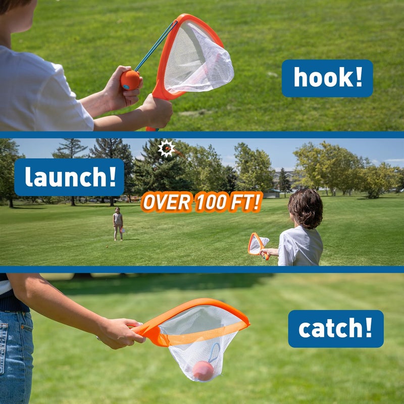 Djubi Slingball The Ultimate Game of Catch Long Distance Slingshot Scoop Ball Set Fun Indoor  Outdoor Sports Toy  Freestyle - Image 3