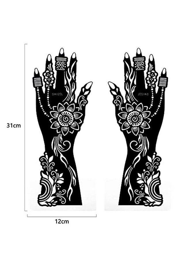 ivana's - Premium Collection Large Heena Mehandi Tatto Stencil Set for Full Hand Arabian Design | Arabian Collection | Body Art | Heena Temporary Tatto for Girls & Women (FD11) - Image 1