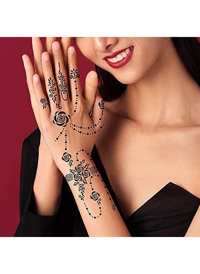 ivana's - Premium Collection Large Heena Mehandi Tatto Stencil Set for Full Hand Arabian Design | Arabian Collection | Body Art | Heena Temporary Tatto for Girls & Women (FD11) - Image 1