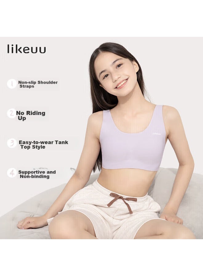 Ubras Back-to Season, Girls' Bra, Women's Underwear, Invisible One-size Bra Plus, Powder Blue - Image 2