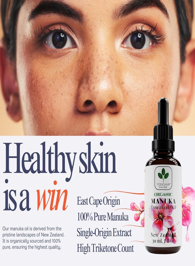 TODICAMP 100% Pure Manuka Oil from New Zealand | Therapeutic-Grade Essential Oil for Wound Care, Skin Soothing, Nail & Scalp Health | Organic, Undiluted, Cold-Pressed Manuka for Face, Hair & Body - Image 2