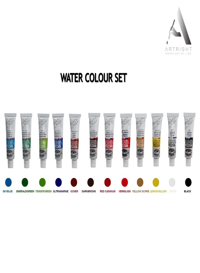 ArtRight Artists Watercolor Paint Set of 12 (6ml each) : Artist Water Color Set of 12 for Watercolour & Mixed Media Painting for Beginners, Students & Professionals - Image 5