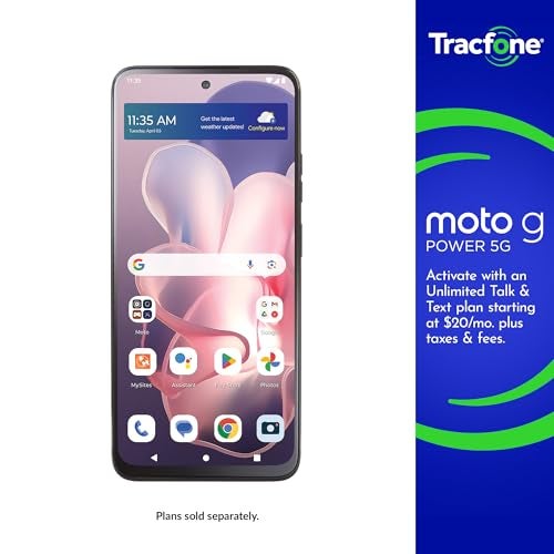 Tracfone Moto g Power 5G 2024 128GB 7in FHD 120Hz Display Prepaid Smartphone Black 50MP Main Camera Locked to Tracfone - Image 3