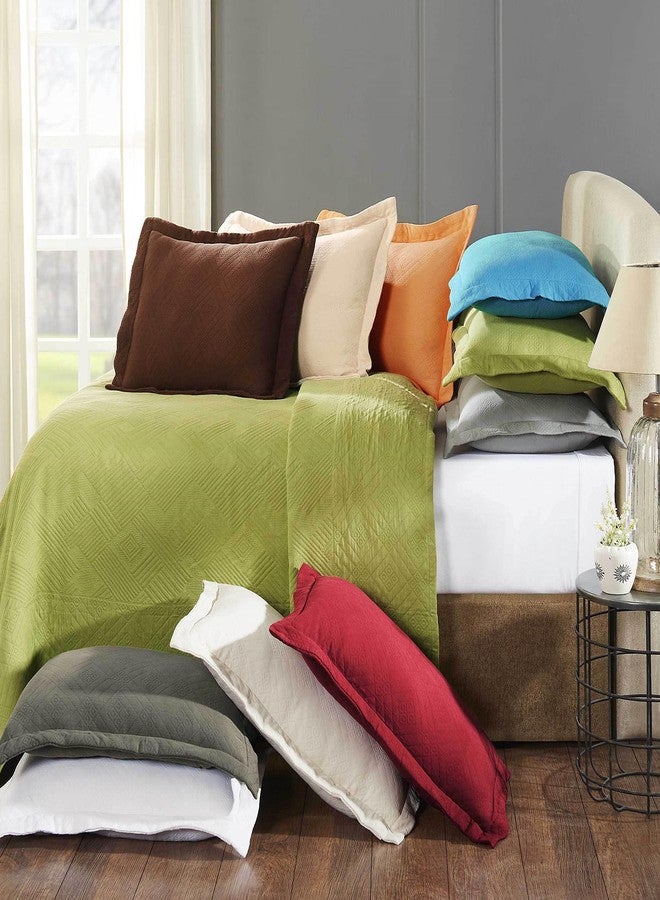 سوبيريور طقم غطاء سرير قطني فاخر مكون من قطعتين بنقشة هندسية، ديكور منزلي أنيق، غطاء سرير مزخرف، غطاء وسادة واحد، بطانية متوسطة الوزن، غطاء سرير ماتيلاسيه، تصميم عصري، مقاس مفرد، لون أزرق طاووسي - Image 5