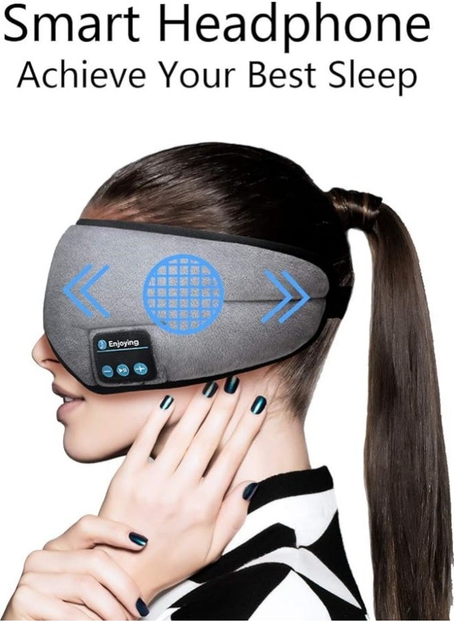 Generic - Bluetooth Sleeping Eye Mask Headphones, 5.0 Wireless Bluetooth Headphones Adjustable&Washable Music Travel Sleeping Headset with Built-in Speakers Microphone Hands-Free for Sleeping - Image 1
