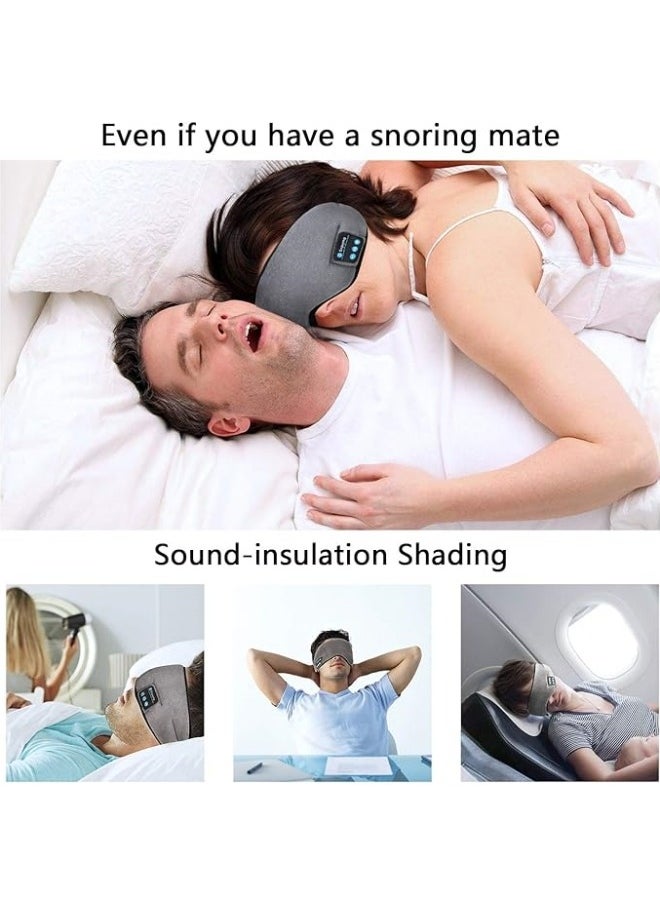 Generic - Bluetooth Sleeping Eye Mask Headphones, 5.0 Wireless Bluetooth Headphones Adjustable&Washable Music Travel Sleeping Headset with Built-in Speakers Microphone Hands-Free for Sleeping - Image 1