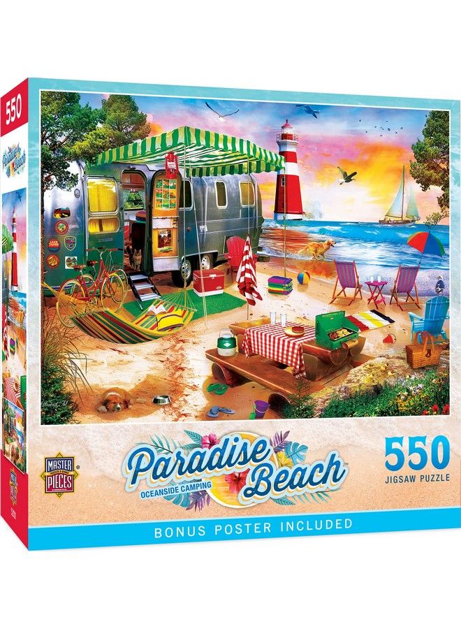 MasterPieces 550 Piece Jigsaw Puzzle For Adults Family Or Kids Oceanside Camping 18"X24" - Image 2