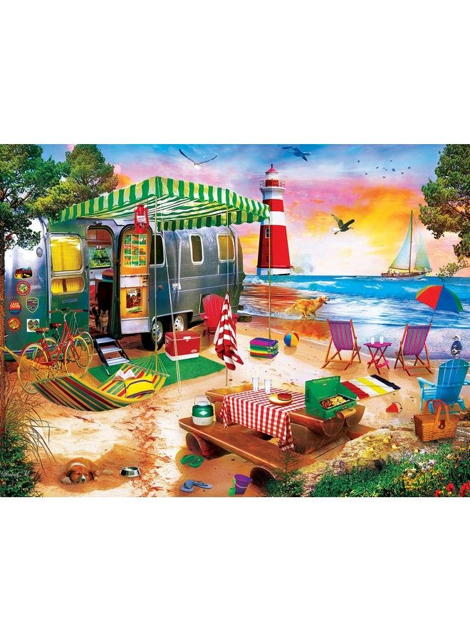 MasterPieces 550 Piece Jigsaw Puzzle For Adults Family Or Kids Oceanside Camping 18"X24" - Image 3