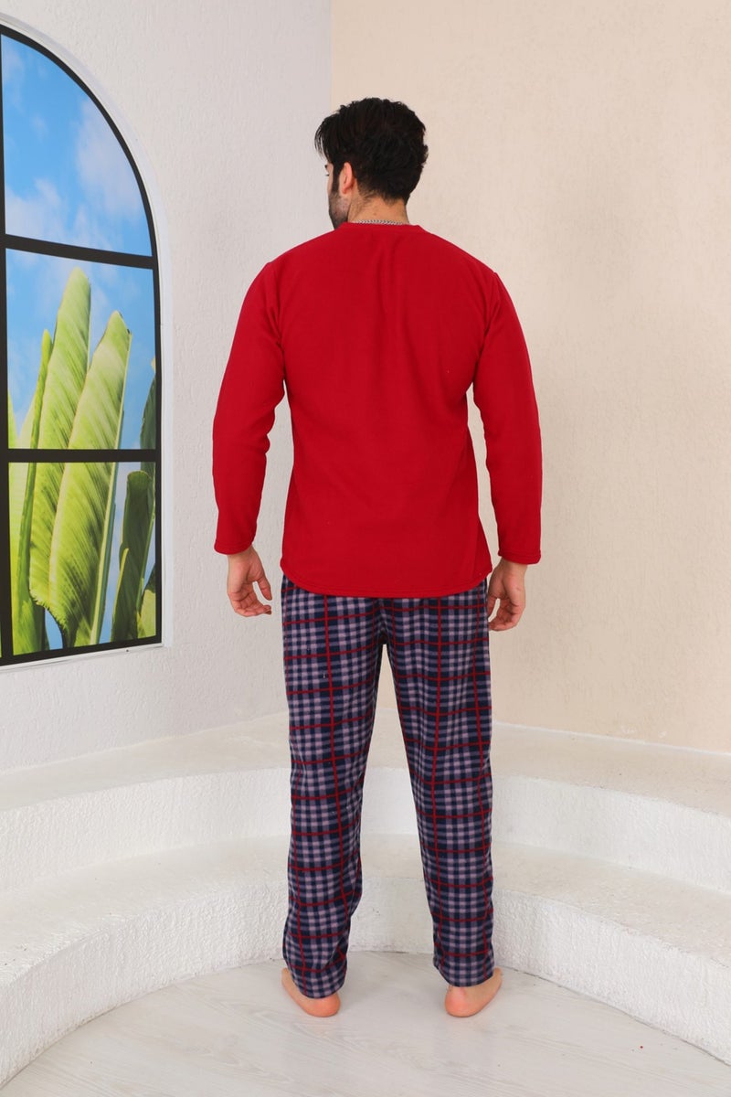 Nisanca Winter Men's Fleece Pajamas Set - Warm Pajamas  - Image 5