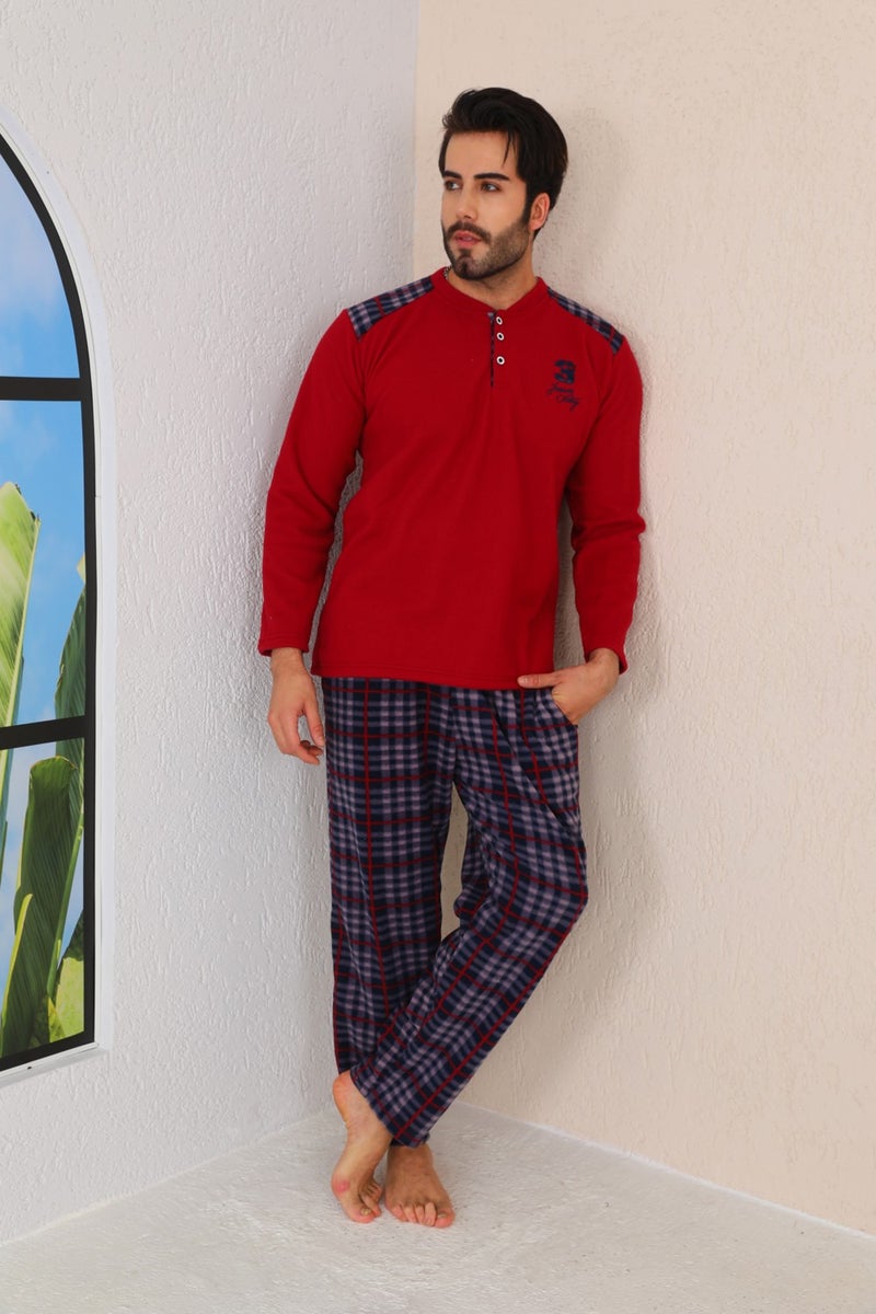 Nisanca Winter Men's Fleece Pajamas Set - Warm Pajamas  - Image 2